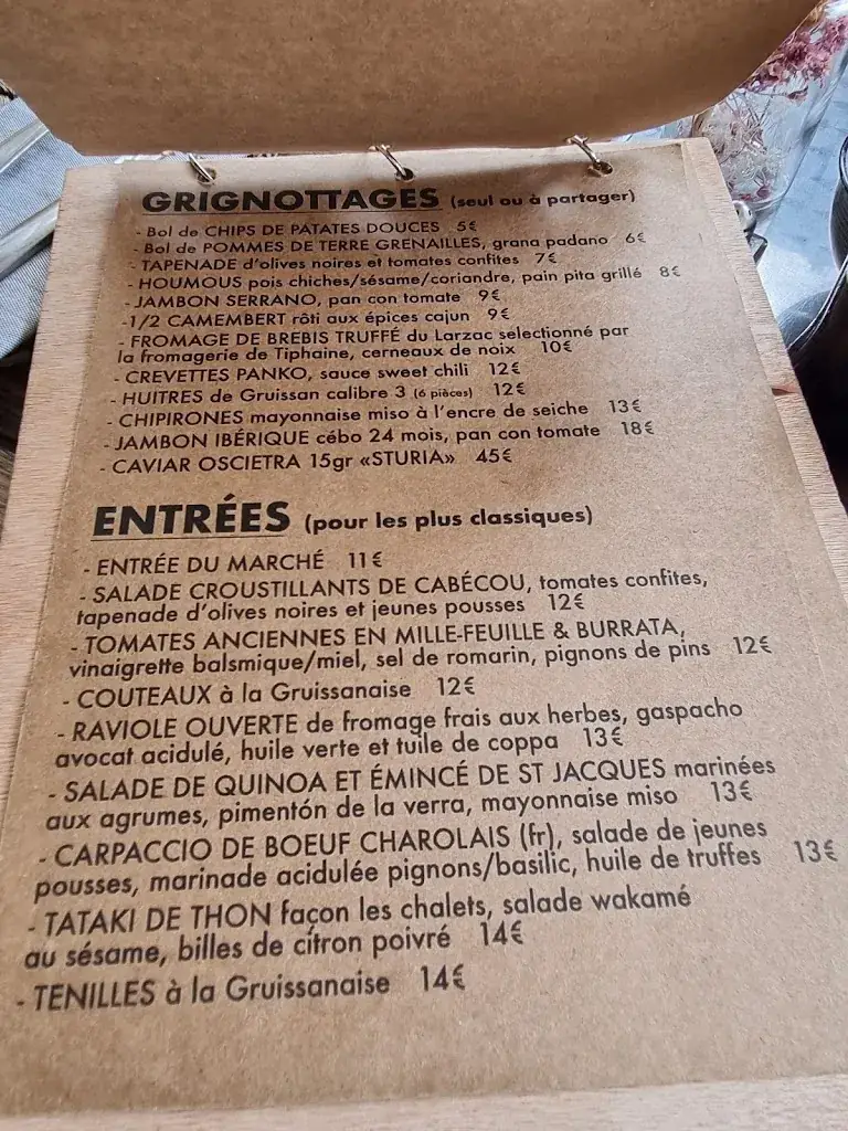 Menu_Restaurant les Chalets - Gruissan_Gruissan_image_3