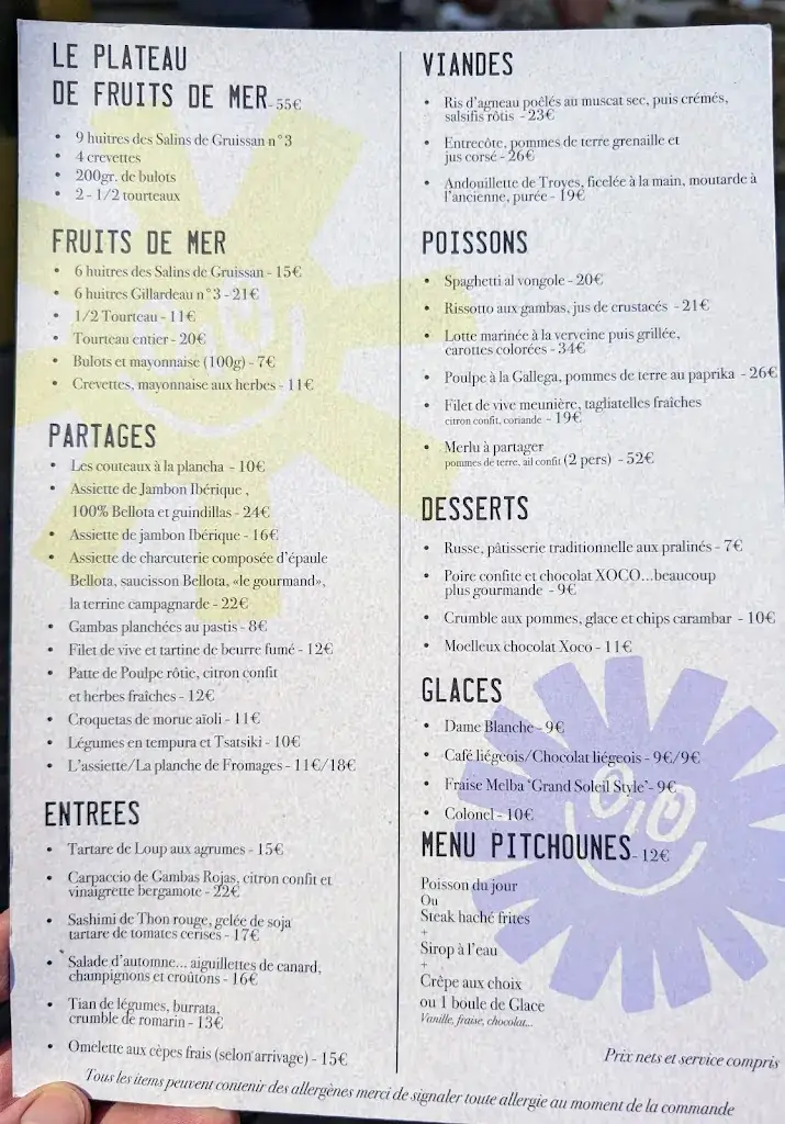 Le Grand Soleil_Gruissan_menu_image_1