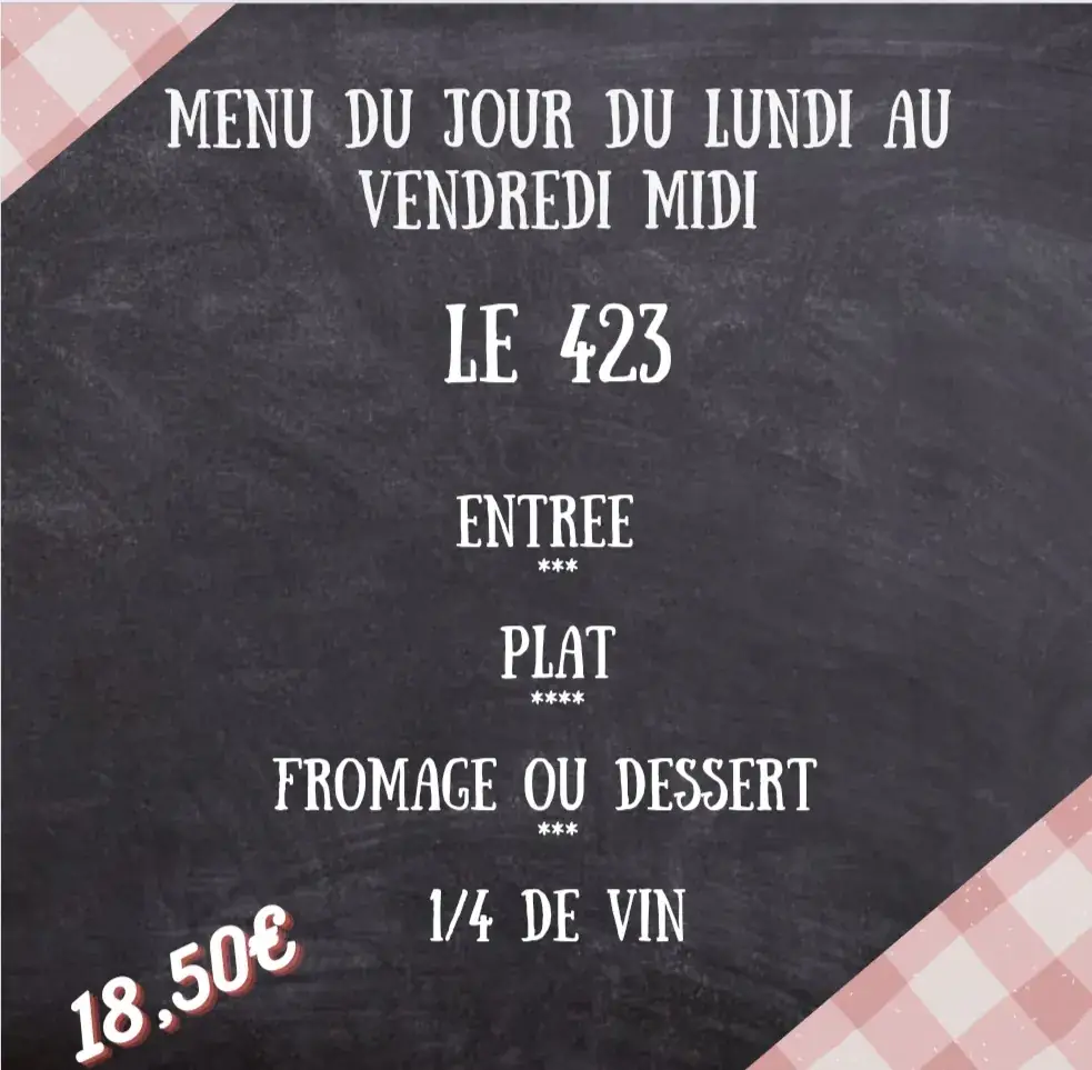 Menu_Restaurant-Bar à vin-Le 423_Jonquières-Saint-Vincent_image_3