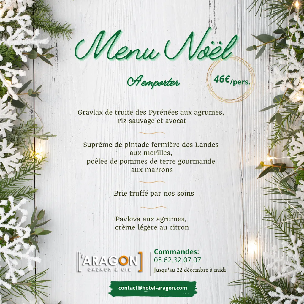 Menu_Restaurant L'Aragon_Juillan_immagine_1