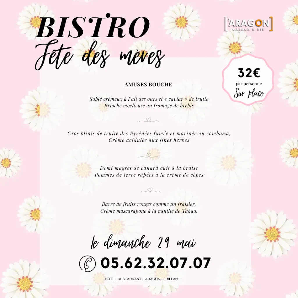 Menu_Restaurant L'Aragon_Juillan_immagine_2