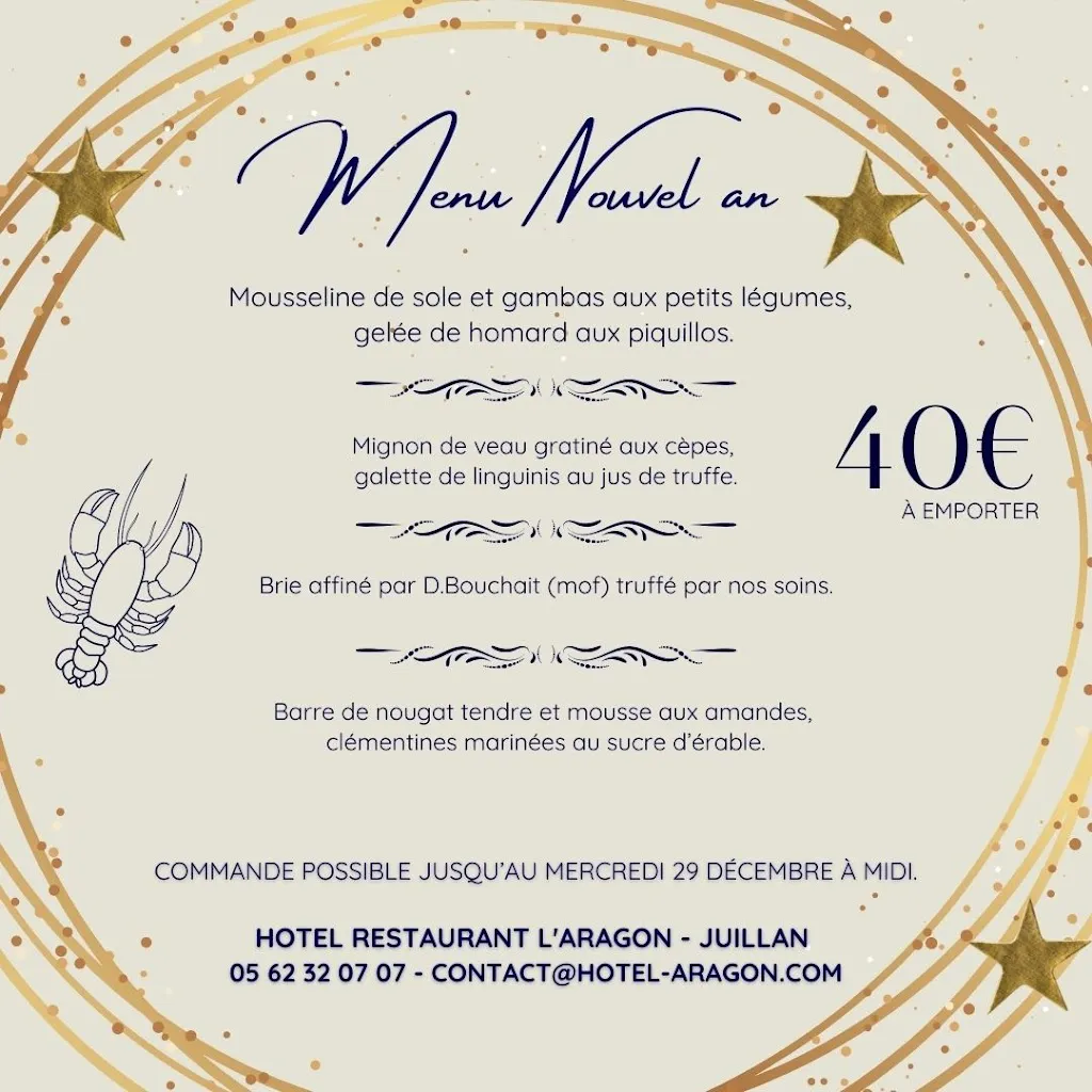 Menu_Restaurant L'Aragon_Juillan_immagine_3