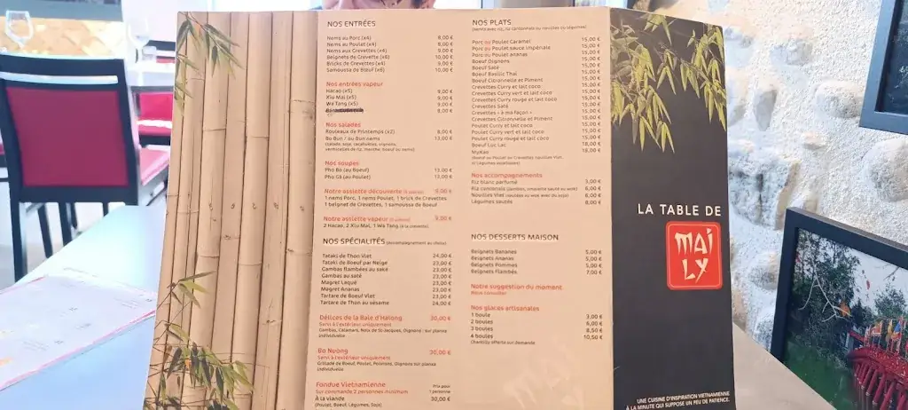 Menu_La Table de Mai Ly_Ille-sur-Têt_immagine_3