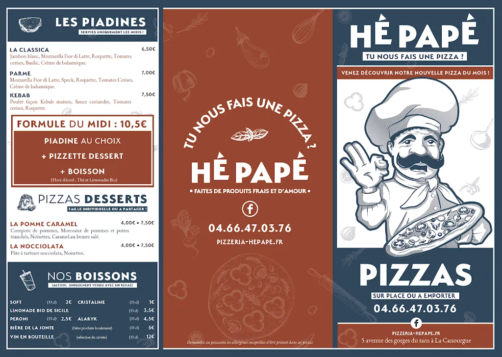 Menu_Hé Papé - Pizzas fraîches & Snack_Canourgue_image_1