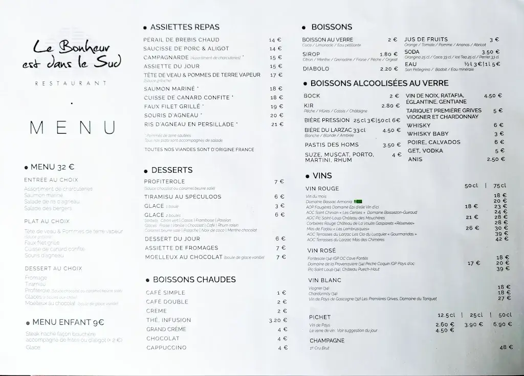 Menü_Le Bonheur est dans le Sud_Cavalerie_Bild_1