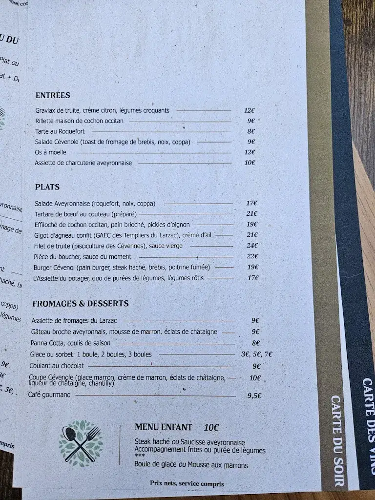 Menu_Auberge La Cardabelle_Sainte-Eulalie-de-Cernon_immagine_3