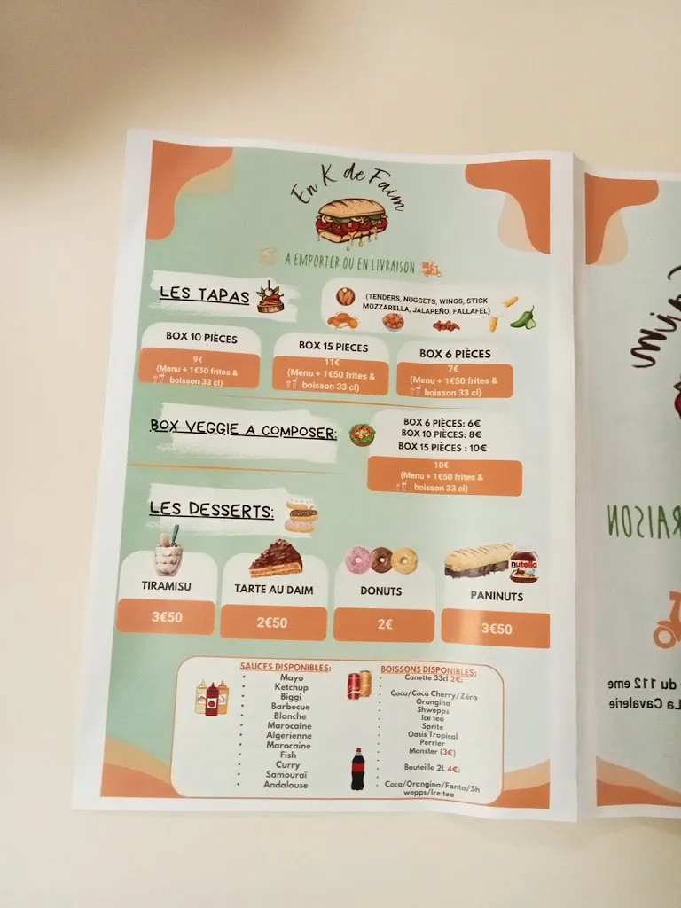 Menu_Snack en K de faim_Cavalerie_image_1