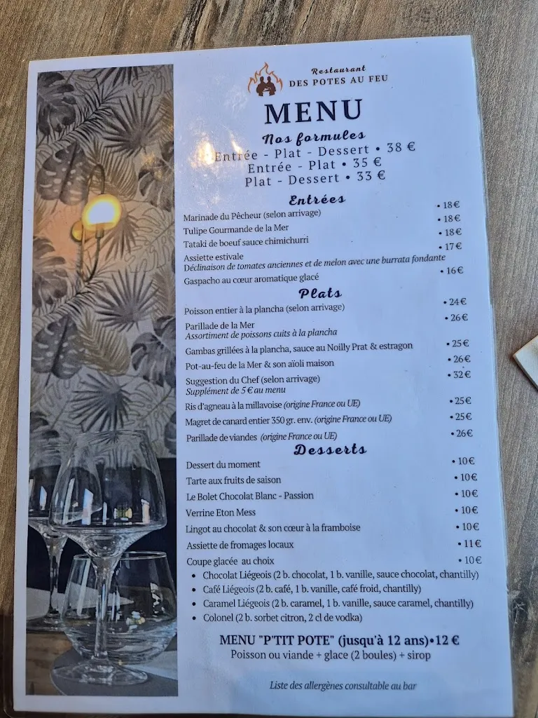Menu_Restaurant « DES POTES AU FEU »_Millau_image_1