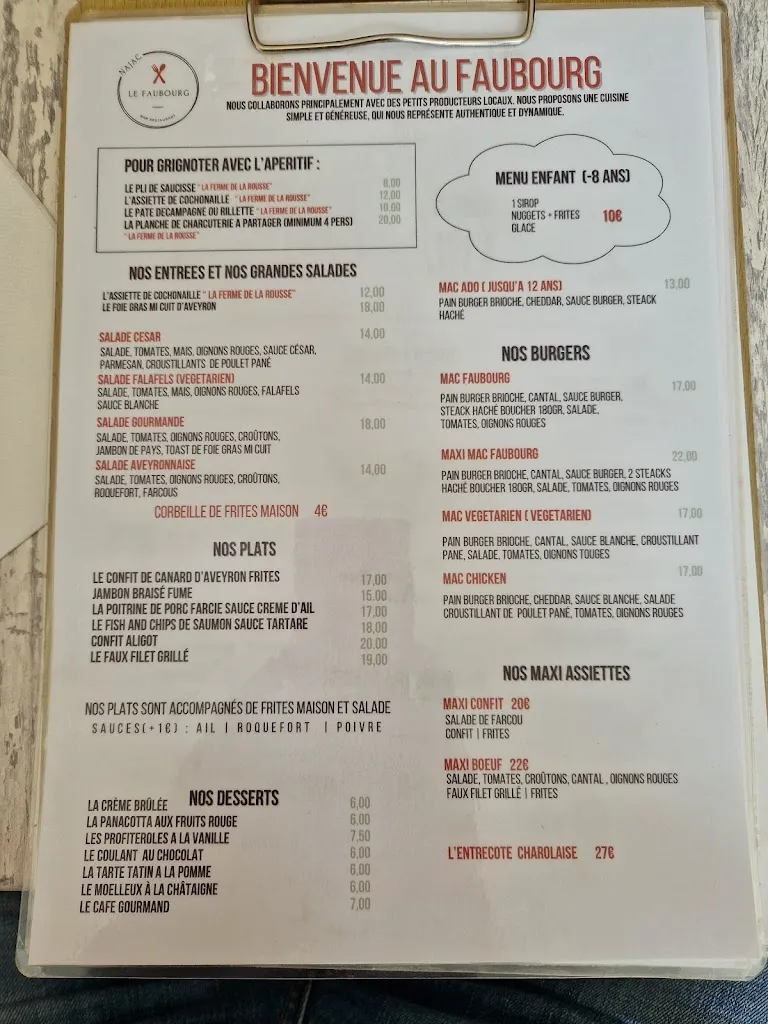Menu_Restaurant Le Faubourg Najac_Najac_image_1