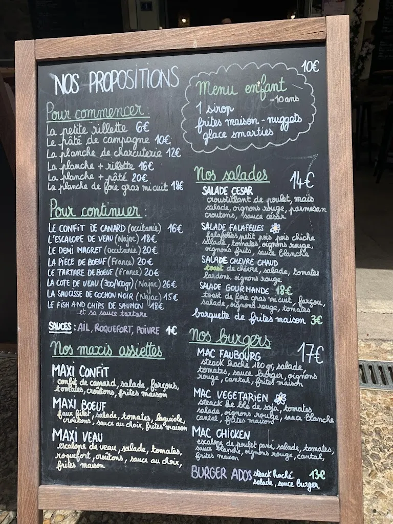 Menu_Restaurant Le Faubourg Najac_Najac_image_3