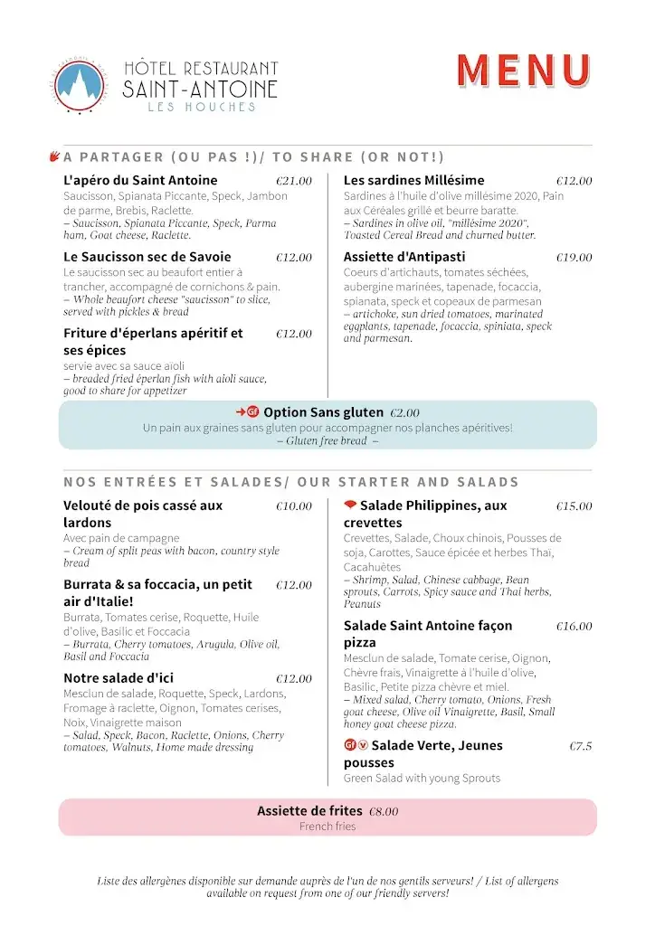 Menu_Pizzeria Saint-Antoine_Houches_image_1