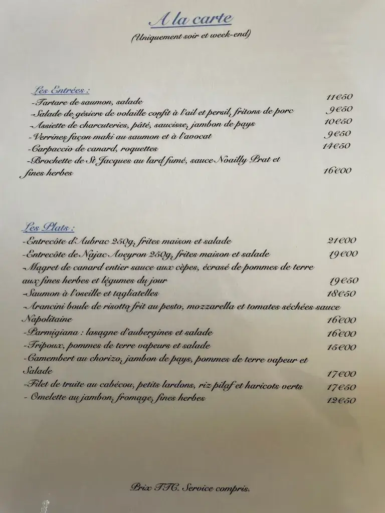 Menu_L'Auberge de Monteils_Monteils_image_2