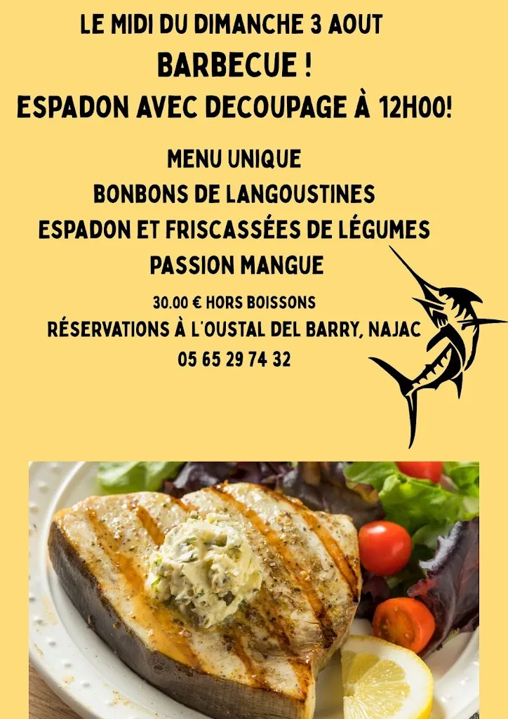 Menu_Restaurant l'Oustal del Barry_Najac_image_2