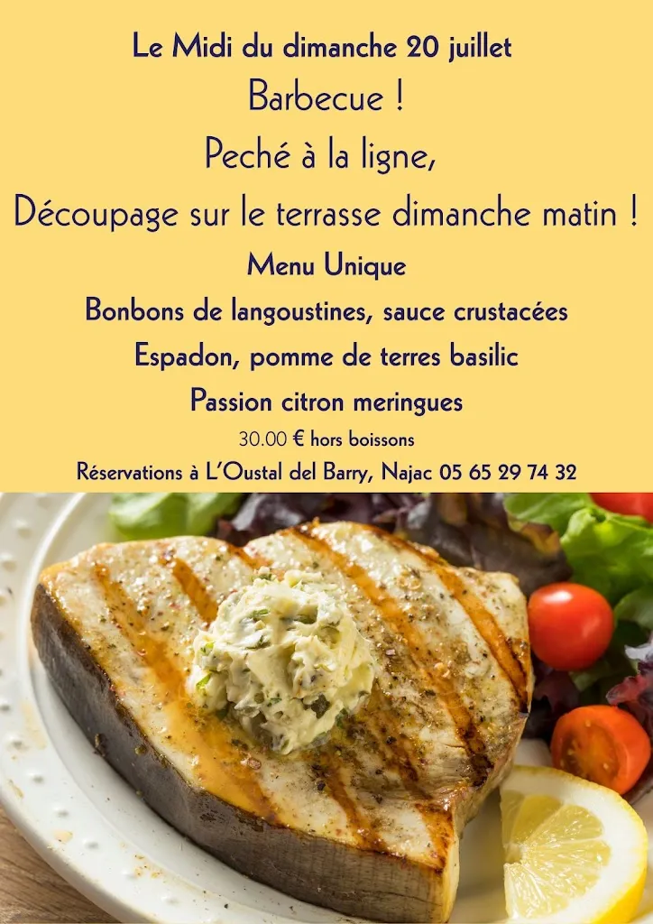 Menu_Restaurant l'Oustal del Barry_Najac_image_3