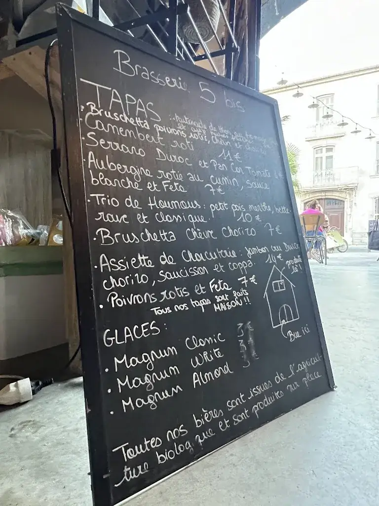 Menu_Brasserie Du 5 Bis I Microbrasserie I ZEF Bière Artisanale Bio I Bar à Bières Vin Nature Tapas_Palme_image_1