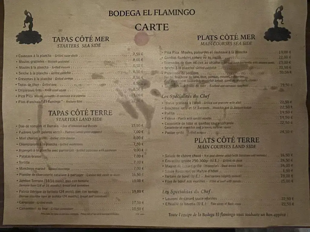 Menu_Bodega el Flamingo_Leucate_image_1