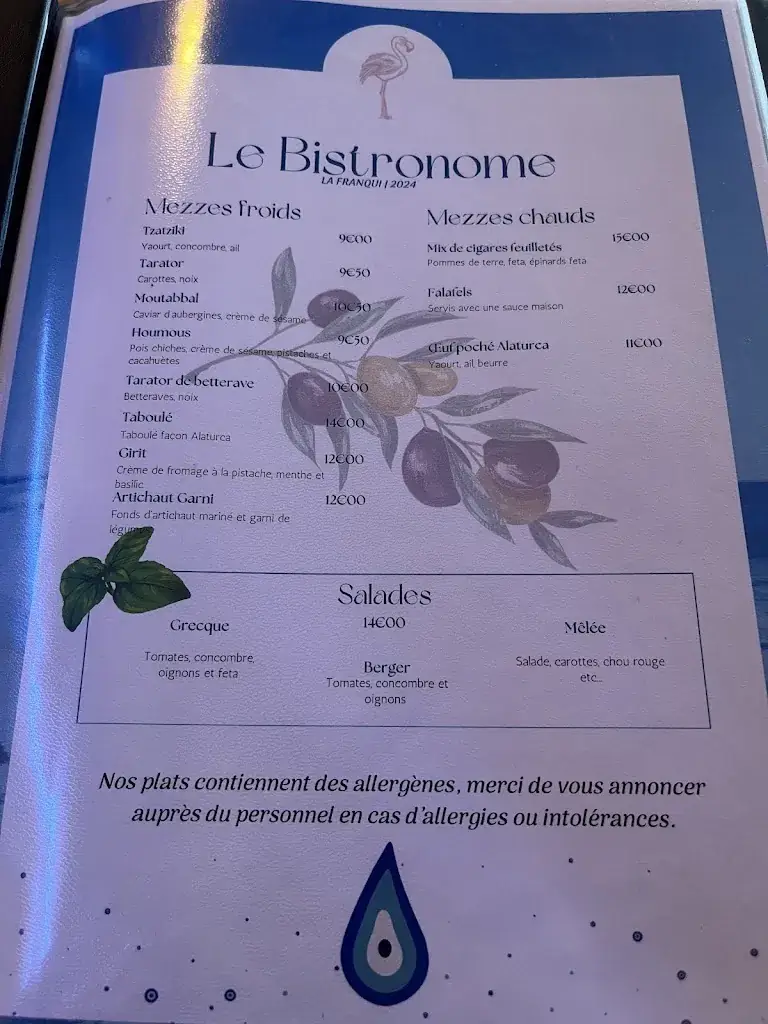 Menu_Le bistronome - La Franqui_Leucate_immagine_4
