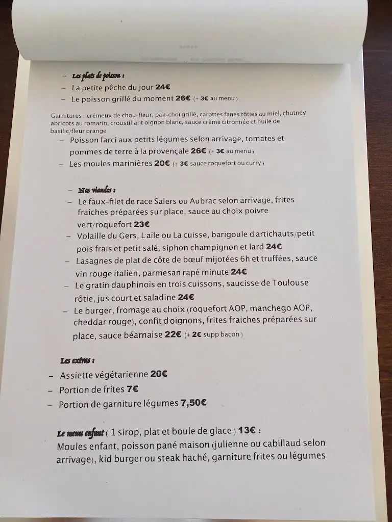 Menu_Restaurant Le Poisson Bleu_Grande-Motte_image_1