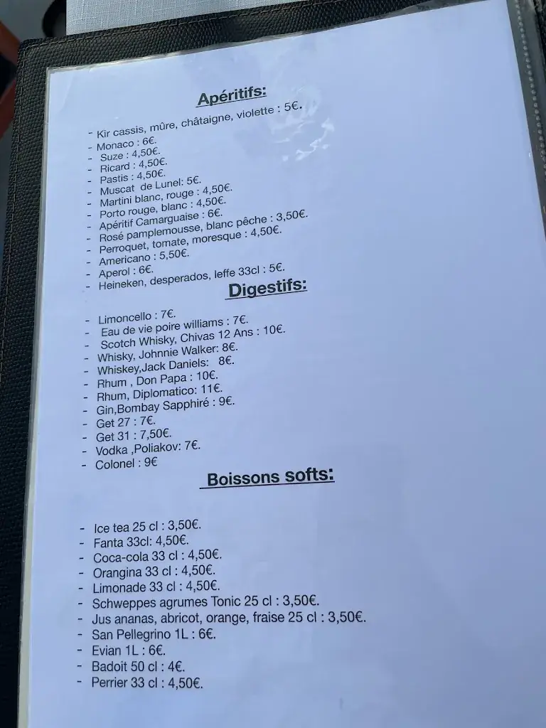 Menu_Restaurant L'étang D'or_Grande-Motte_image_3