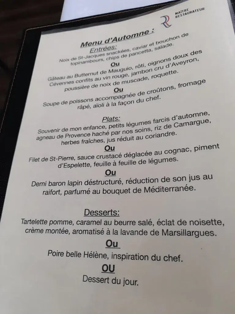 Menu_Restaurant L'étang D'or_Grande-Motte_image_4