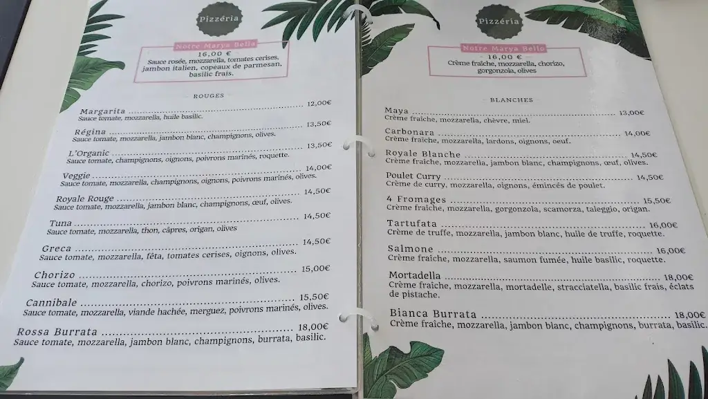 Menu_LE MARYA ROSE_Grande-Motte_image_1