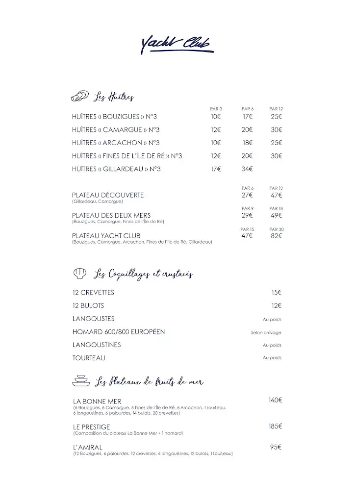 Menu_Restaurant Le Yacht Club_Grande-Motte_image_2