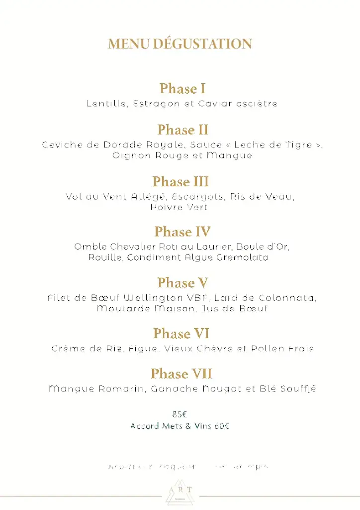 Menu_ART Restaurant Lyon_Lyon_image_3
