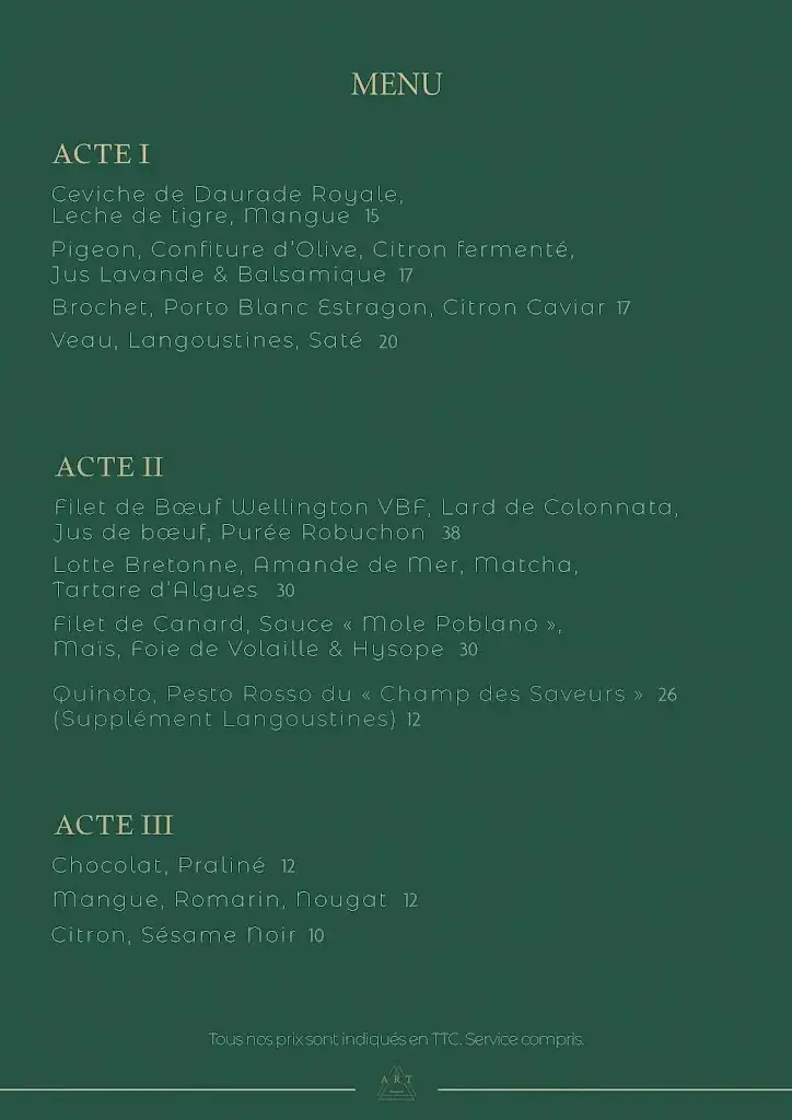 Menu_ART Restaurant Lyon_Lyon_image_4