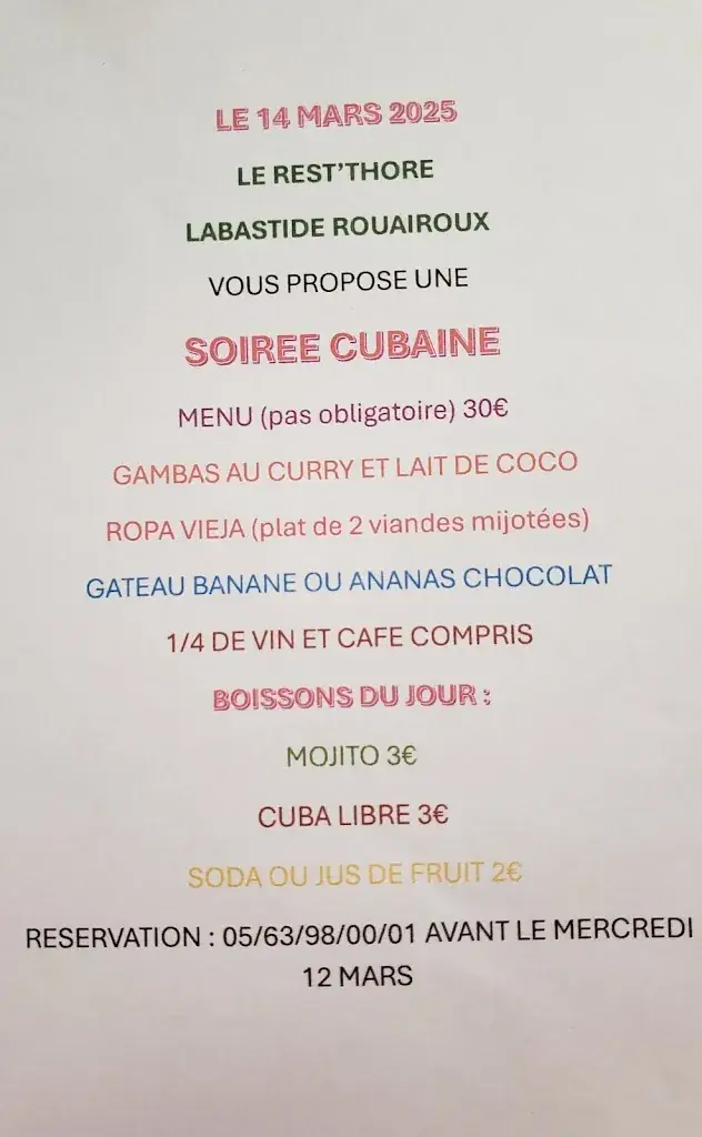 Menü_Le Rest'Thoré_Labastide-Rouairoux_Bild_1