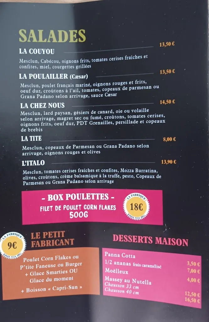 Menu_La fabrique 