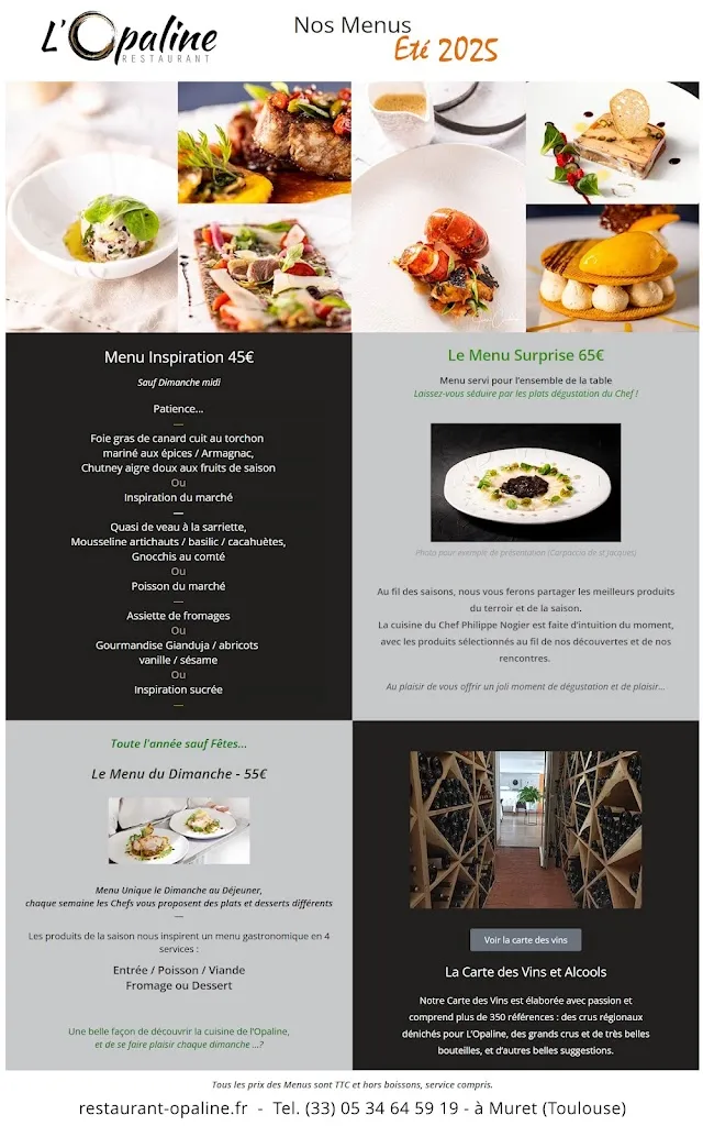 Menu_L'OPALINE Restaurant_Muret_image_1