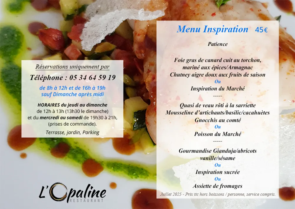 Menu_L'OPALINE Restaurant_Muret_image_3