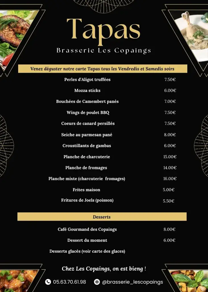 Menu_Brasserie Les Copaings_Labruguière_image_2