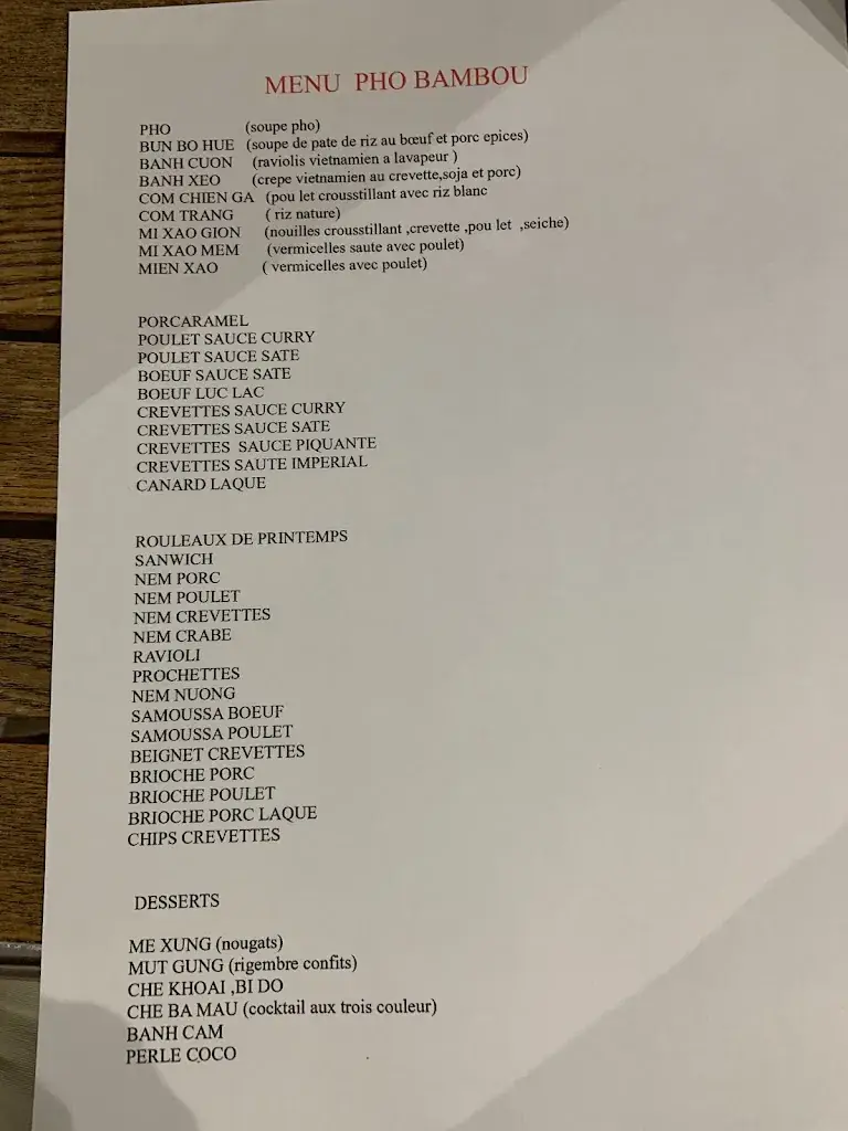 Menu_Phở Bamboo_Lacroix-Falgarde_image_3