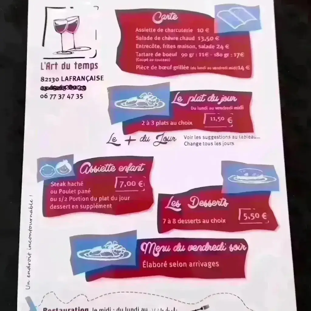 Menu_L'Art du Temps_Lafrançaise_image_3