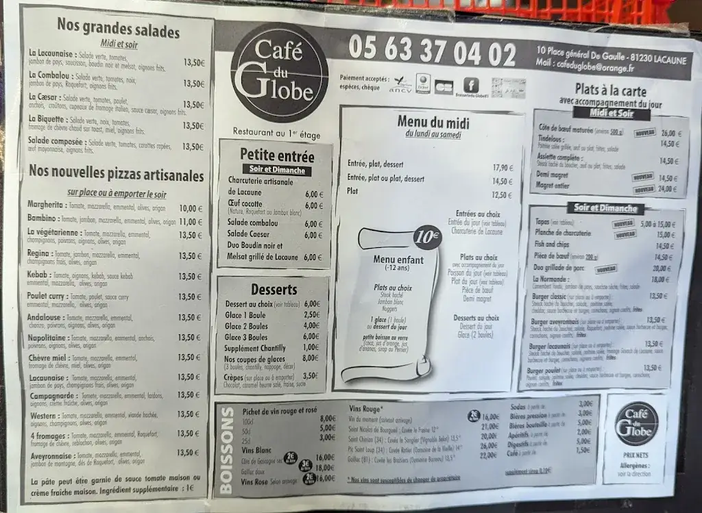 Menu_Brasserie du Globe_Lacaune_image_1