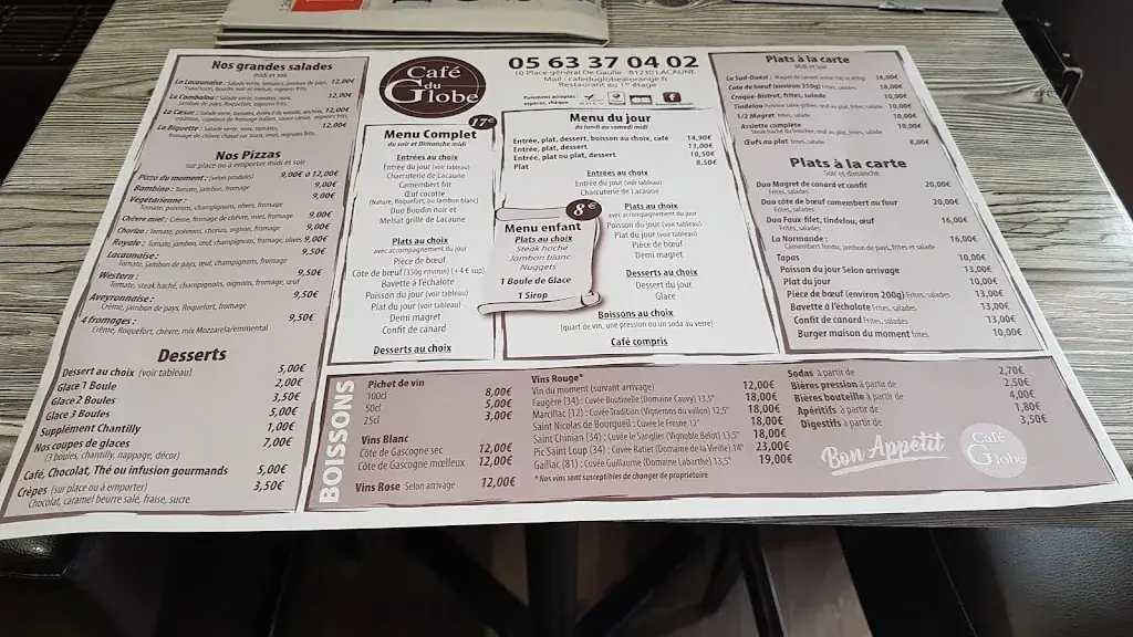 Menu_Brasserie du Globe_Lacaune_image_4