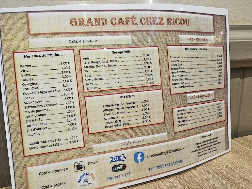 Menu_Café Chez Ricou Sarl Grand_Lacaune_immagine_2