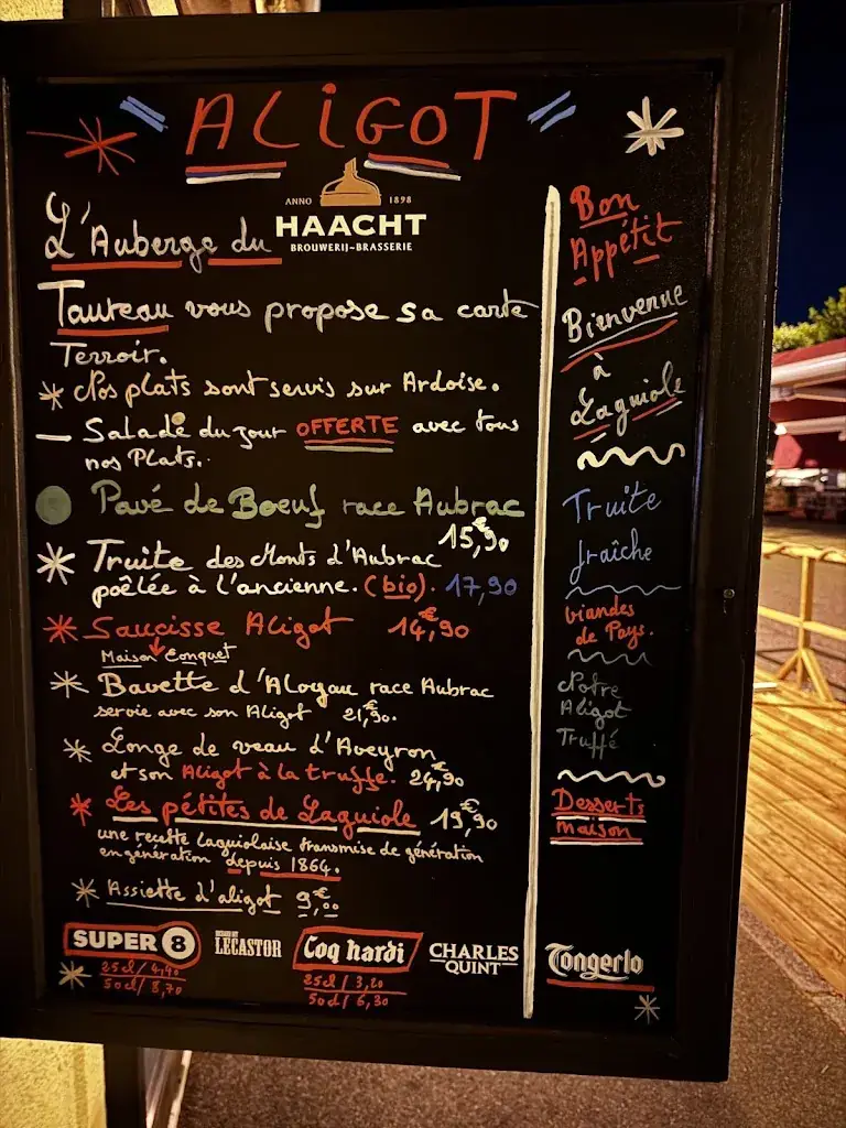 Auberge du Taureau_Laguiole_menu_image_1