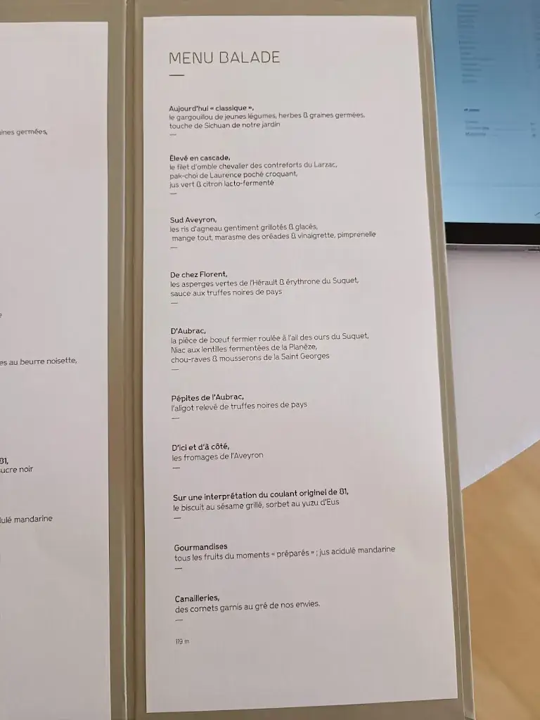 Menu_Restaurant chez Bras_Laguiole_image_1