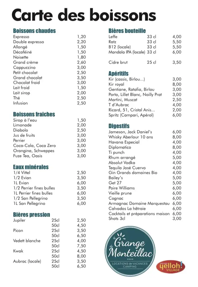 Menu_Restaurant La Grange de Monteillac_l'Église_image_1