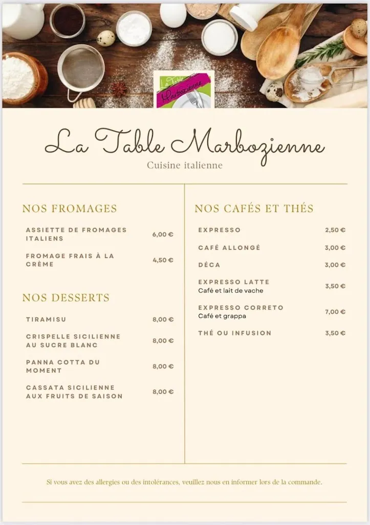 Menu_Restaurant La Table Marbozienne_Marboz_image_3