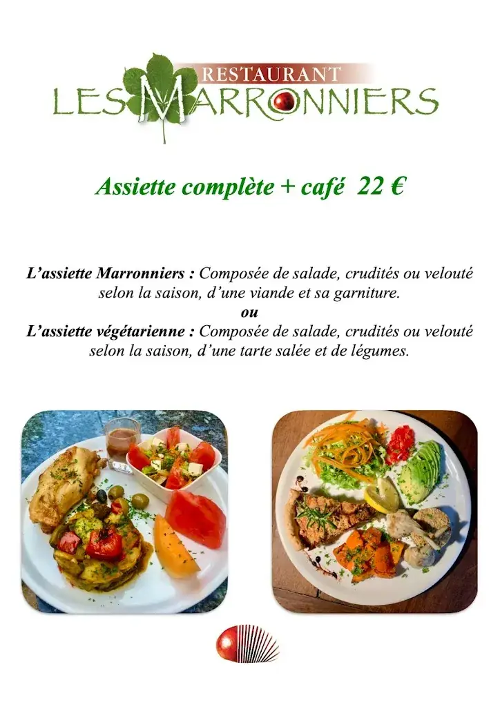 Menu_Restaurant Les Marronniers_Lamalou-les-Bains_image_1