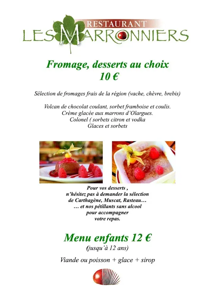 Menu_Restaurant Les Marronniers_Lamalou-les-Bains_image_3