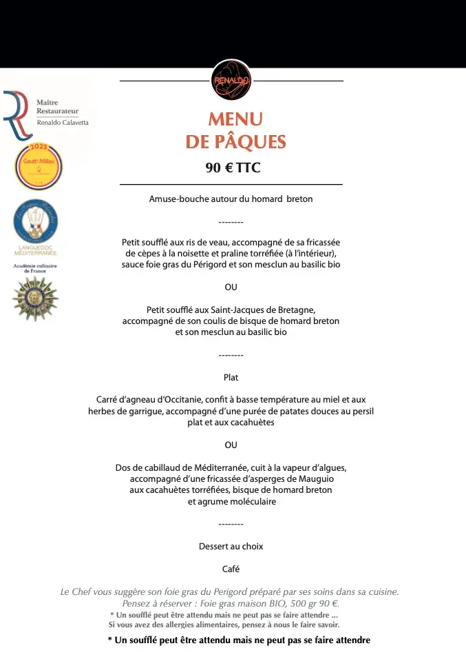 Menu_Restaurant Renaldo Lattes_Lattes_image_2