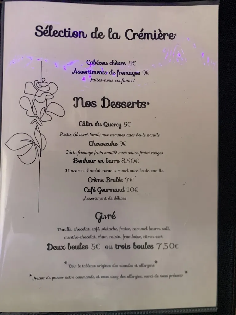 Menu_La Table des 3 Chevaliers_Lauzerte_image_2