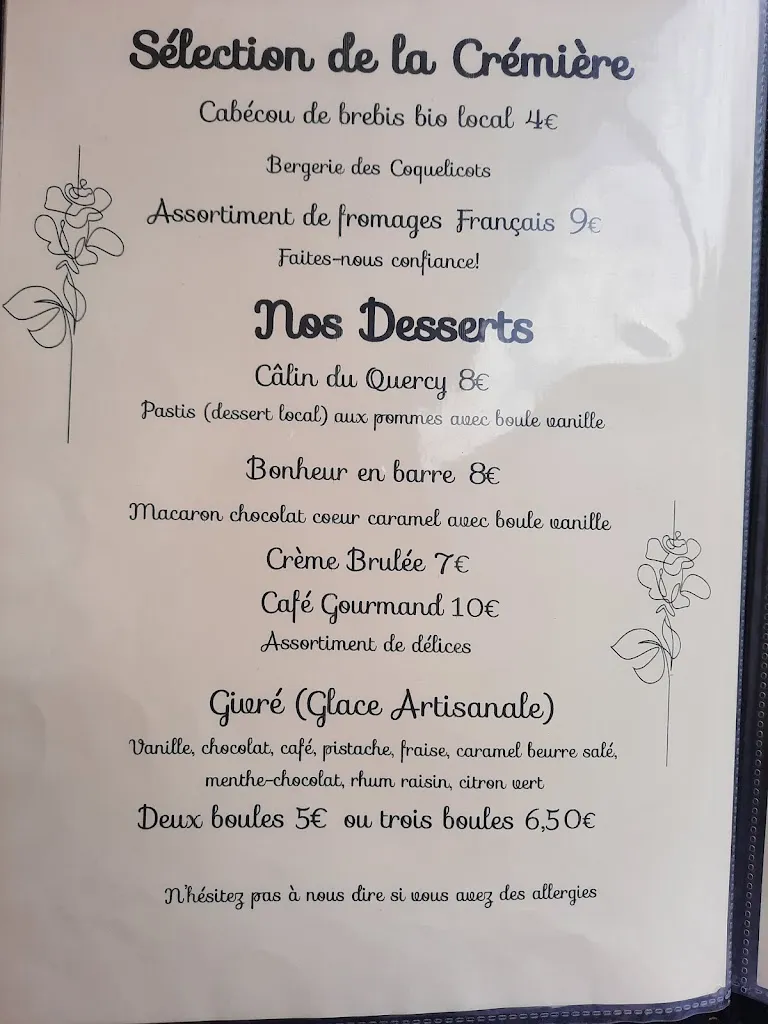 Menu_La Table des 3 Chevaliers_Lauzerte_image_4