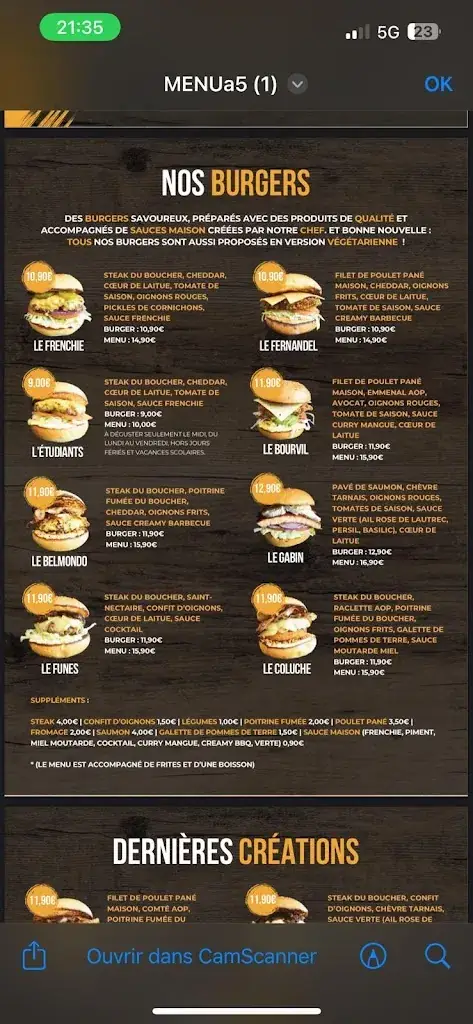 Menü_Le P'tit Frenchie_Lavaur_Bild_1