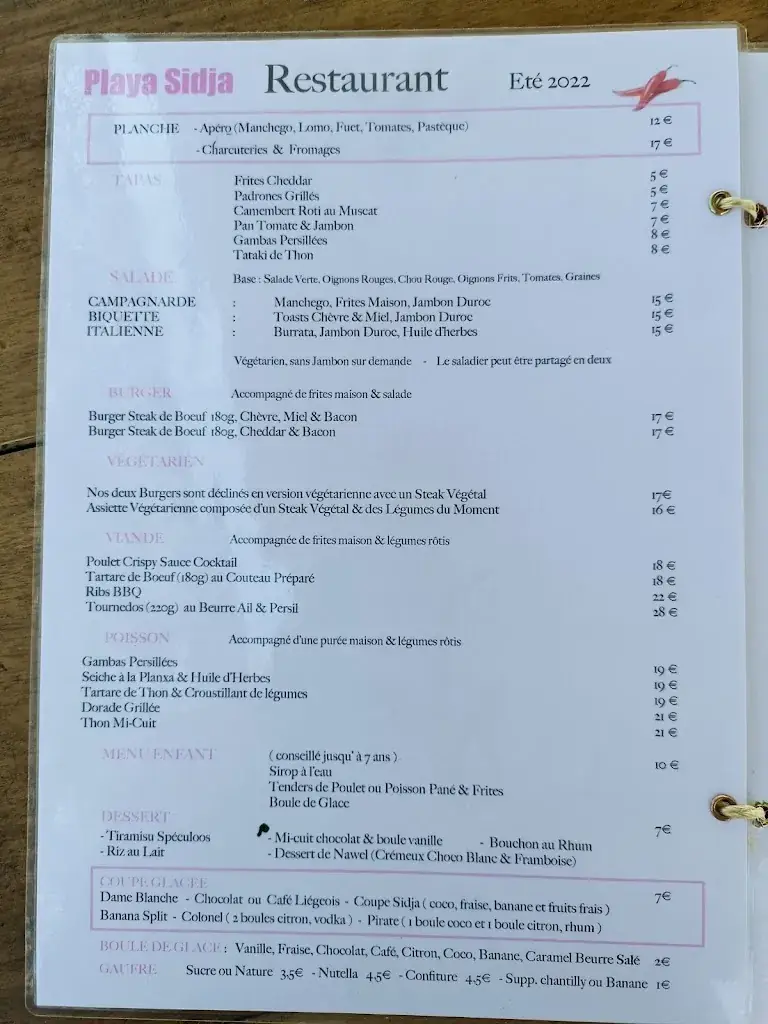 Menu_Playa Sidja_Barcarès_image_4