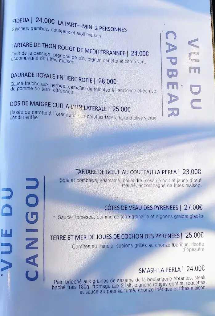 Menu_La Perla Plage_Barcarès_image_1